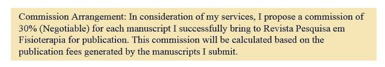 Screenshot of text with yellow background